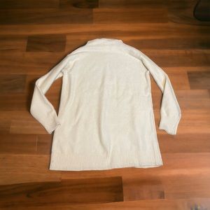 White Joe Fresh Mock Turtleneck Long Sweater